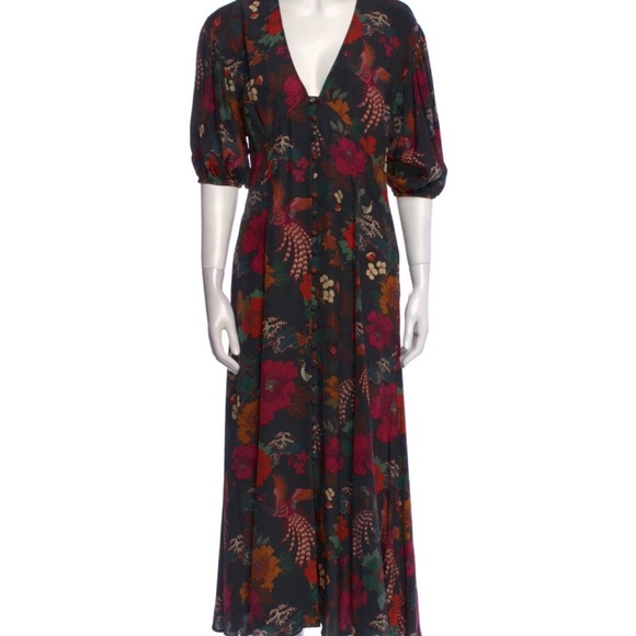 La Ligne Floral Blackbird Dress 8